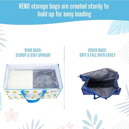 VENO Moving Bags, Wide Open Top, Clear Window, Tropical Island, 10 Pack - Image 6