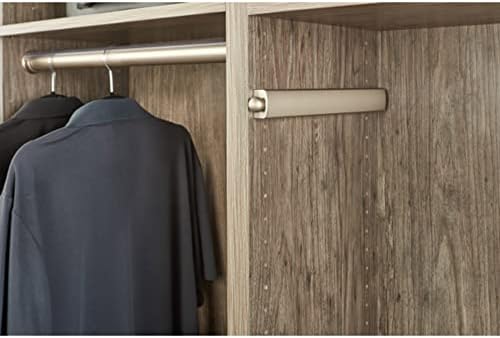 Rev-A-Shelf 14" Pull Out Valet Rod for Closet Organization, Extendable Sliding Clothes Storage Hanging Rack w/Mounting Hardware, Nickel, CVLSL-14-SN-1 - Image 3