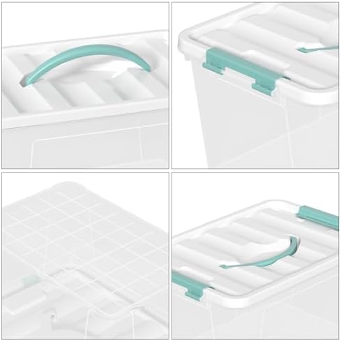 8-Pack Stackable Clear Storage Bins with Lids, 14-Qt Storage Box - Image 3