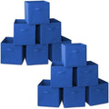 Casafield Set of 12 Collapsible Fabric Cube Storage Bins, Royal Blue - 13" Foldable Cloth Baskets for Shelves, Cubby Organizers & More by Casafield
