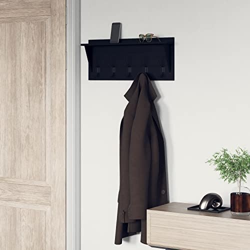 EMMA + OLIVER Black Rustic Wall Hanging Storage Rack by EMMAOLIVER