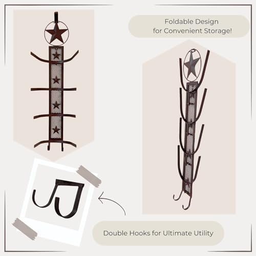 BestGiftEver Cowboy Hat Rack for Wall - Metal Hat Holder & Western Display - Image 6