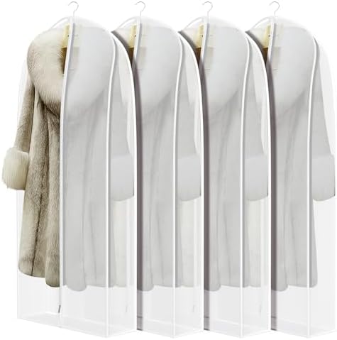 Zilink Garment Bags for Fur Coat Suit Bags for Closet Storage 50 in, White by Zilink