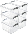 Citylife 22.2 Qt Ultra-Thick Plastic Clear Storage Bins with Lids, 6-Pack by CITYLIFEHomeOrganization