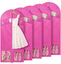 Univivi 54 Inch Dance Costume Garment Bags for Dancers, Rose Red, 5 Pack by Univivi