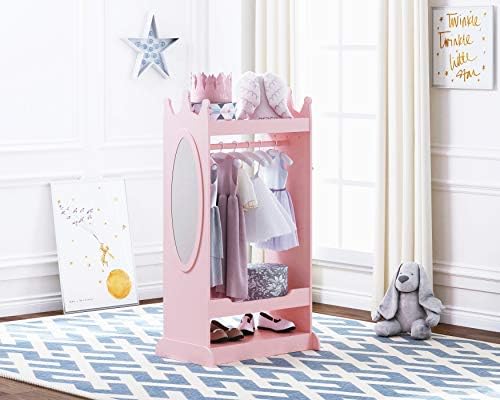 UTEX Kids Dress up Storage with Crown-Shaped Top and Mirror - Image 6