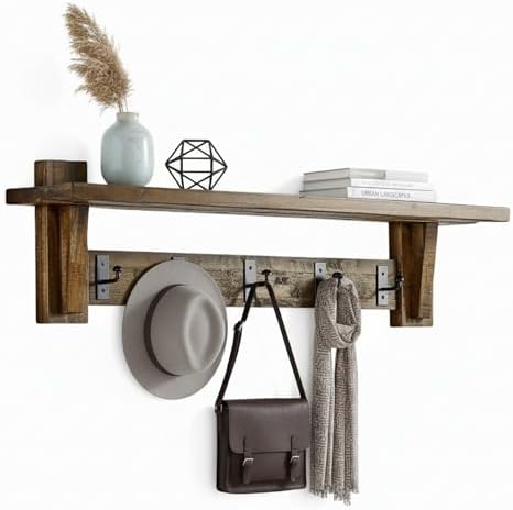 Alaterre Furniture Durango Rustic Wall Mounted Coat Rack, Natural, 60 Inch by AlaterreFurniture