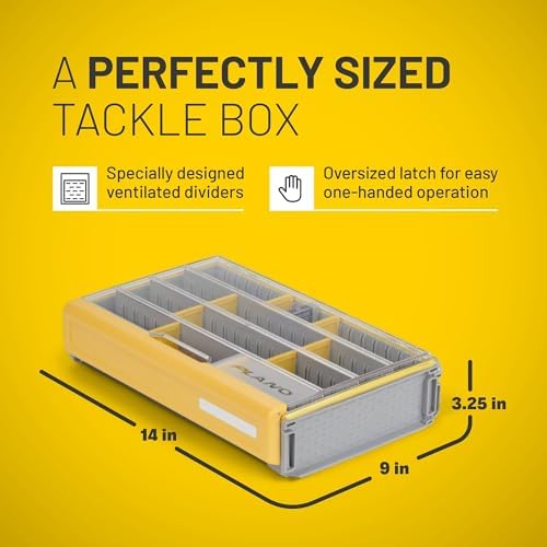 Plano EDGE 3700 Premium Deep Tackle Utility Box, Clear and Yellow, Waterproof and Rust-Resistant Bait and Terminal Tackle Storage Organization Box - Image 6