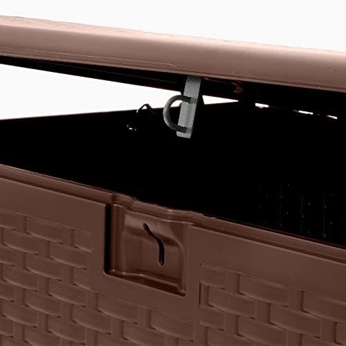 Plastic Development Group Outdoor Storage Deck Box, Standard Closure, 73 Gallon, Java - Image 6