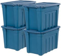 IRIS USA 4-Pack 20 Gal Heavy Duty Storage Totes with Lids, Navy by IRISUSA