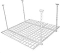 HyLoft Overhead adjustable Garage Storage Rack,Heavy Duty Steel Garage Storage System, 45-Inch x 45-Inch, White by Hyloft