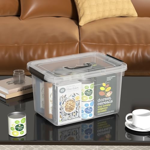 12 Quart Plastic Storage Bins with Lids, Plastic Storage Latch Box with Handle, 6 Packs - Image 7