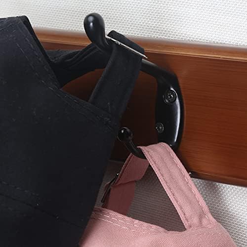 Dseap Coat Rack Wall Mounted: 10-Hooks, 16" Hole to Hole, 38-1/4" Long, Wood Coat Hooks Wall Mounted, Hook Rack, Hook Rail, Hooks for Hanging Coats, Brown & Black - Image 7