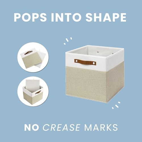 OrganiHaus 12x12 Cube Storage Bins, Set of 4 - Fabric Storage Cubes - Image 6