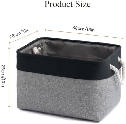 15x11x10 In Foldable Fabric Large Storage Bins with Handle 6 Pack - Image 4