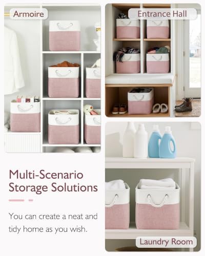 Patvingot 13-Inch Fabric Cube Storage Bins with Handles,4 Pack,Foldable - Image 6