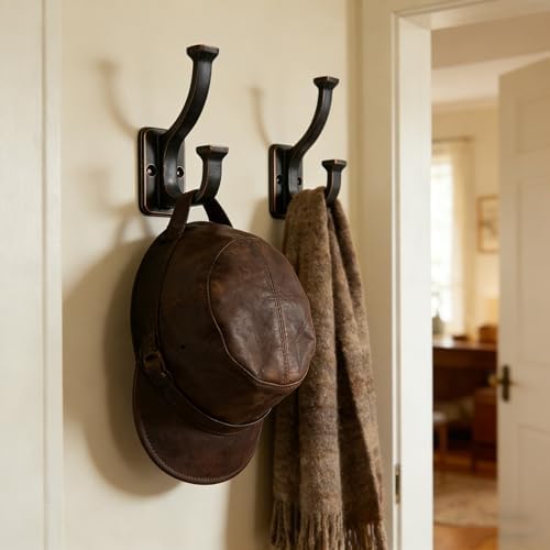 10 Pack 4-1/2inch Oil Rubbed Bronze Coat Hooks - Image 4