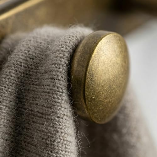 Goo-Ki Antique Brass Coat Rack Wall Mount, Heavy Duty Zinc Wall Mounted Coat Hooks with Keelplate Backplate, Vintage Hat and Towel Hanger Rail for Entryway, Bathroom and Mudroom (5 Hooks) - Image 5