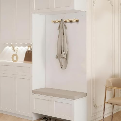 Coat Hook Wall Mounted,Champagne Bronze Zinc Alloy with 5 Hooks - Image 5