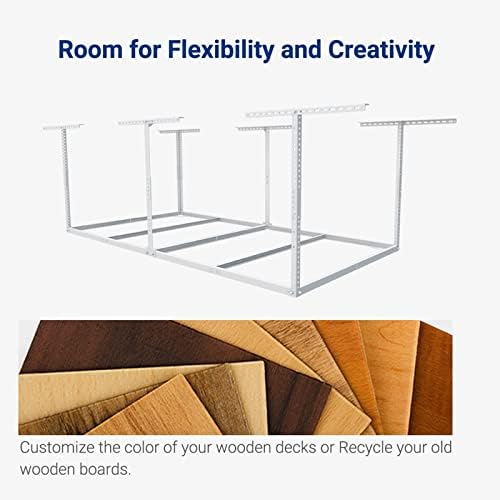 FLEXIMOUNTS 4x8 Overhead Garage Storage Rack, 2 Pack, White - Image 3
