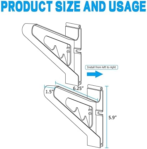 Poskad Snowboard Wall Mount Display Rack,Adjustable Storage Layers Space Saving Design,Home and Garage SKi Board Storage. - Image 4