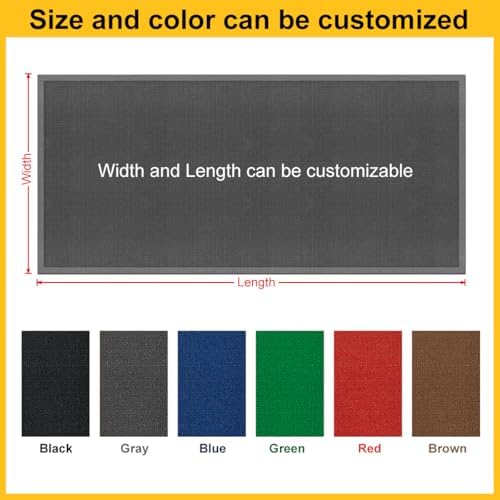 Personalized Commercial Rugs for Business, Anti-Slip Rubber Backing Entryway Mats Logo Text Customizable Welcome Indoor Outdoor Washable Carpets Floor Doormats (16"x 24") - Image 2