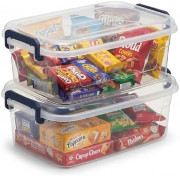 Tribello Small Storage Bins with Lids, 6-Pack Stackable Plastic Containers for Home Organization – Clear Totes for Closet and Underbed Storage, 5 Quarts - Image 4