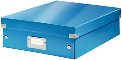 Leitz A5 Storage Box, Click and Store Range 60430001 - Small, Blue Organiser Box A4 by Leitz