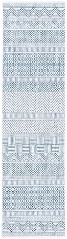 SAFAVIEH Washable Rug Outdoor Courtyard Collection - 2'3" x 6'7" Runner, Ivory & Navy, Non-Shedding & Easy Cleaning, Ideal for Patio, Entryway, Mudroom, Hallway, Kitchen (CY8196-53412) by Unknown