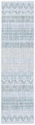 SAFAVIEH Washable Rug Outdoor Courtyard Collection - 2'3" x 12' Runner, Ivory & Navy, Non-Shedding & Easy Cleaning, Ideal for Patio, Entryway, Mudroom, Hallway, Kitchen (CY8196-53412) by Unknown