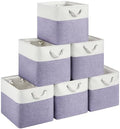 13x15x13 Inch Large Storage Bins with Cotton Rope Handles 6-Pack by HUZNXVY