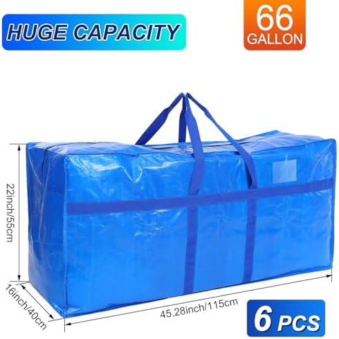 4 Pcs 66 Gallon Extra Large Moving Bags Heavy Duty Storage Bag - Image 3