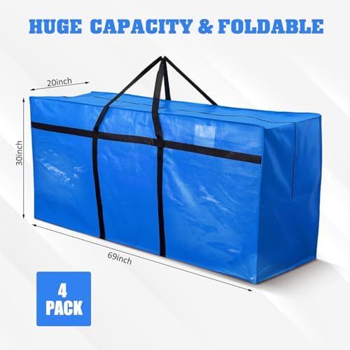 4 Pcs 176 Gallon Extra Large Moving Bags Heavy Duty Storage Bag - Image 2