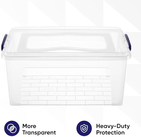 Superio 36 Quart Clear Plastic Storage Boxes with Lids, Stackable Organizer Containers, BPA-Free Storage Bins for Home, Office, School & Dorm, 2 Pack - Image 6