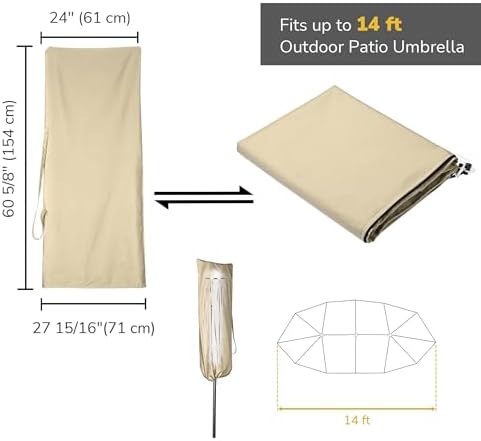 Yescom Batch Market Umbrella 2-4pcs Storage Cover Bag with PU Coating - Image 3