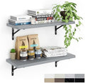 Kaboon 27 inch Long 10 inch Deep Floating Shelves for Wall Set of 2, Large Open Shelves Wall Mounted, Space Saving Home and Commercial Use, Gray by Kaboon