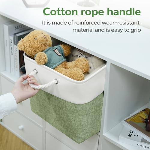 13x13 Inch Foldable Fabric Cube Storage Bins with Handles 6 Pack - Image 2