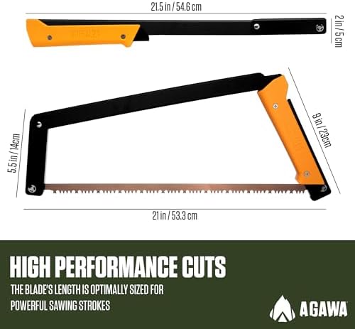 AGAWA - BOREAL21 Tripper Kit - Includes 21" Folding Saw, Nylon Carrying Case, 21" All-Purpose & 21" Aggressive Blade - For Camping, Hiking & Survival Gear (Black Frame/Yellow Handle) - Image 3