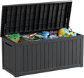 270 Gallon Deck Boxes Outdoor Waterproof, Outdoor Storage Box with Lockable Lid & UV-Resistant for Patio Furniture, Outdoor Cushions, Garden Tools and Pool Supplies, Black by GraceYourYard