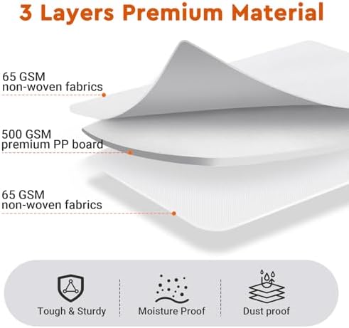 StorageTastic 8 Pack Bed Sheet Closet Organizers and Storage,Sturdy Foldable Storage Containers with Window and Label,Storage and Organization for Bedding Sheets,Duvet Covers,Blankets (White) - Image 3