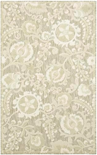 Nourison Home Aloha Ivory Sage 2'8" x 4' Area Rug - Easy Clean, Non Shedding, Bed Room, Living Room, Dining Room, Kitchen (3' x 4') - Image 4