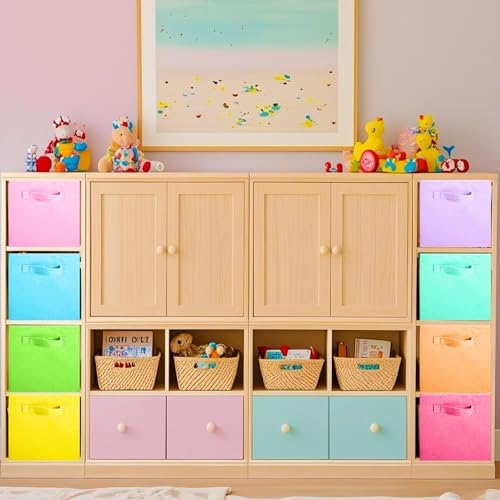 ShellKingdom Storage Bins, Foldable Fabric Storage Cubes, 8 Pack, 8 Colors - Image 3