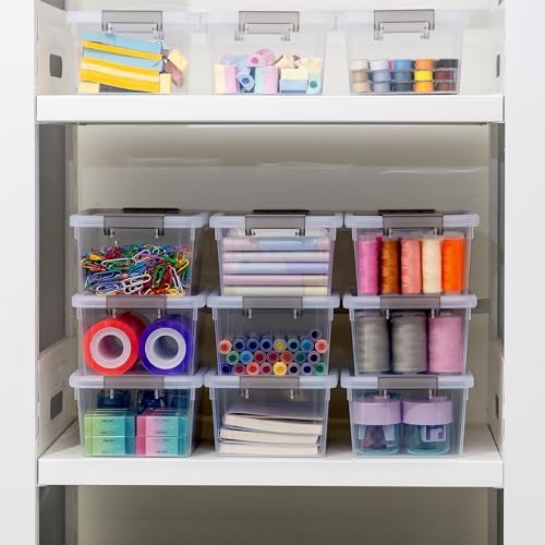 Citylife 20Packs 1.3Qt Small Storage Bins with Lids,Stackable Clear - Image 4