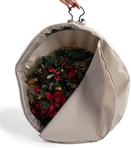 Christmas Wreath Storage Container, Wreaths Up to 30 Inch Diameter, Padded - Image 4