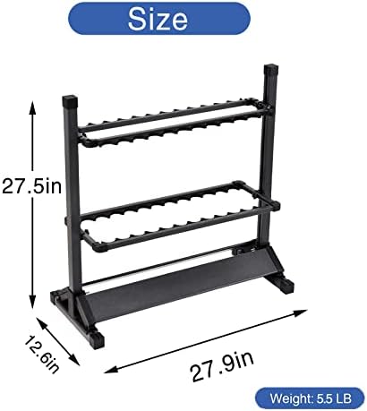 JOYWAVE Aluminium Fishing Rod Holders, Portable Fishing Rod Rack, Holds Up to 24 Rods, Modern Matte Black, 27.9x12.6x27.5 inches - Image 5