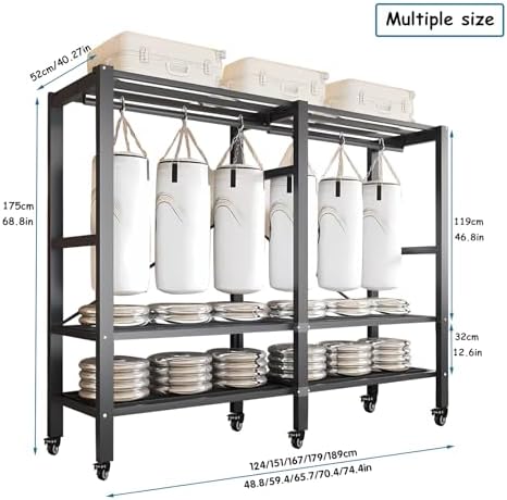 66in Heavy Duty Portable Closet with Black Cover - Image 2