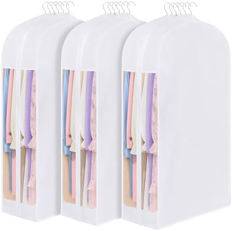 43 Inch Premium Cotton Garment Bag for Hanging Clothes and Storage by Kntiwiwo