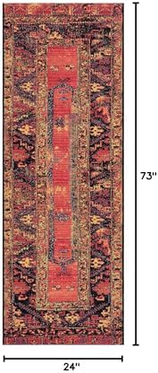 Unique Loom Outdoor Tribal Collection Area Rug - Quepos (2' x 6' 1" Runner, Multi/ Black) - Image 2