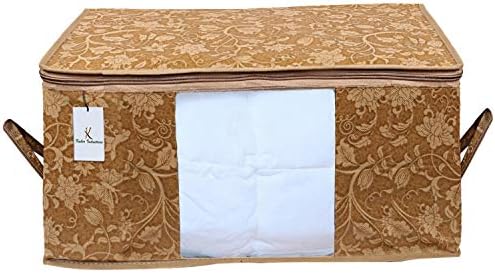 Kuber Industries Underbed Storage Bag, Storage Organiser, Blanket Cover Set of 12 - Beige, Extra Large Size, CTKUBM16 - Image 2