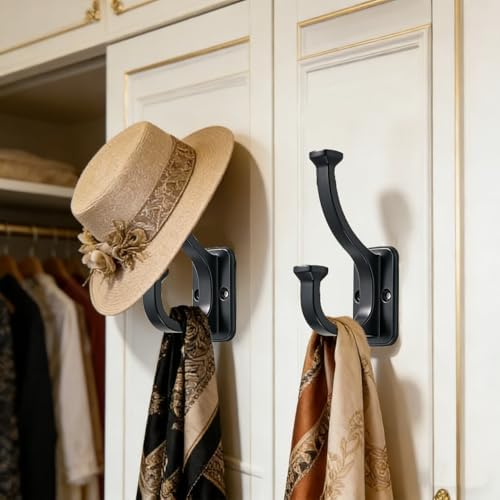 10 Pack 4-1/2inch Black Coat Hooks - Image 3